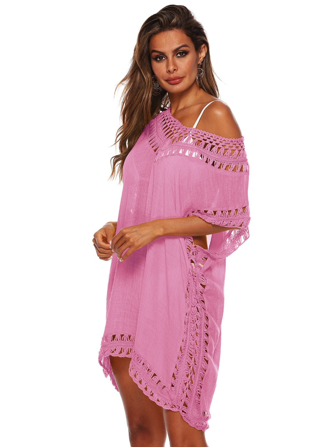 Cutout V-Neck Short Sleeve Cover-Up - More Colors! - In Style Chics Boutique LLC