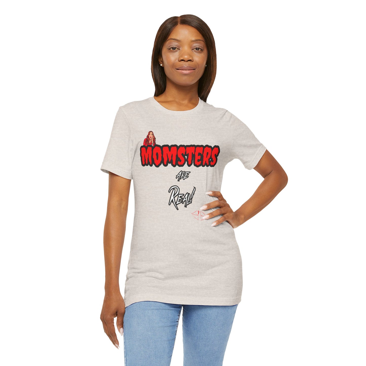 Unisex Jersey Short Sleeve Halloween Graphic T -"Momsters..." Light Color Tees - In Style Chics Boutique LLC