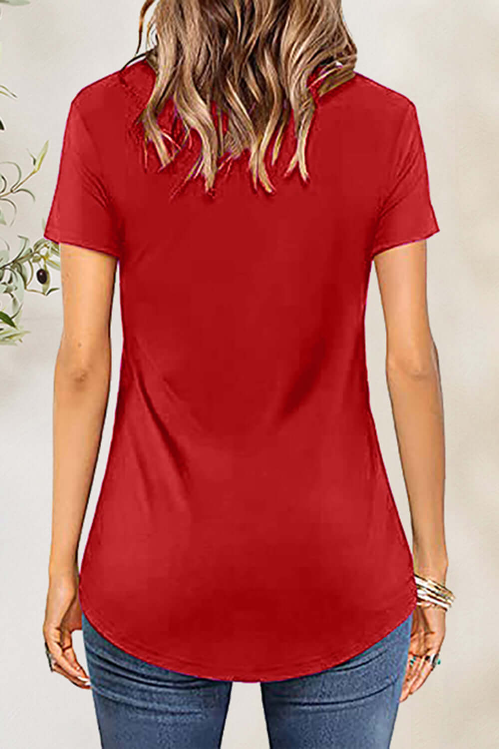 Crisscross Short Sleeve T-Shirt - In Style Chics Boutique LLC
