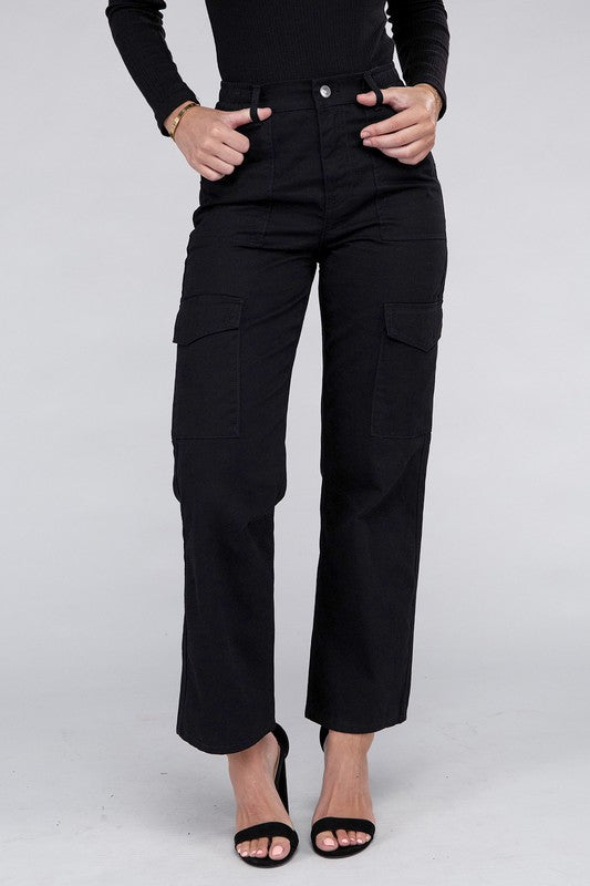 Everyday Wear Elastic-Waist Cargo Pants for Women - In Style Chics Boutique LLC