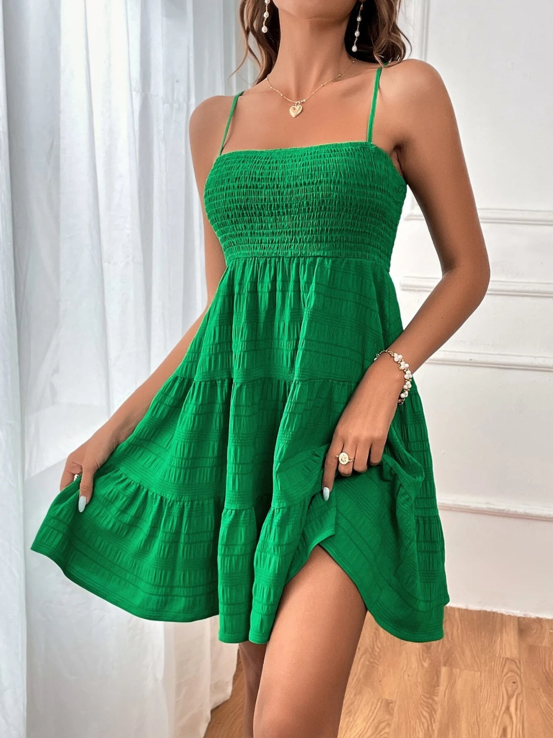 Smocked Tiered Sleeveless Mini Dress - More Colors! - In Style Chics Boutique LLC