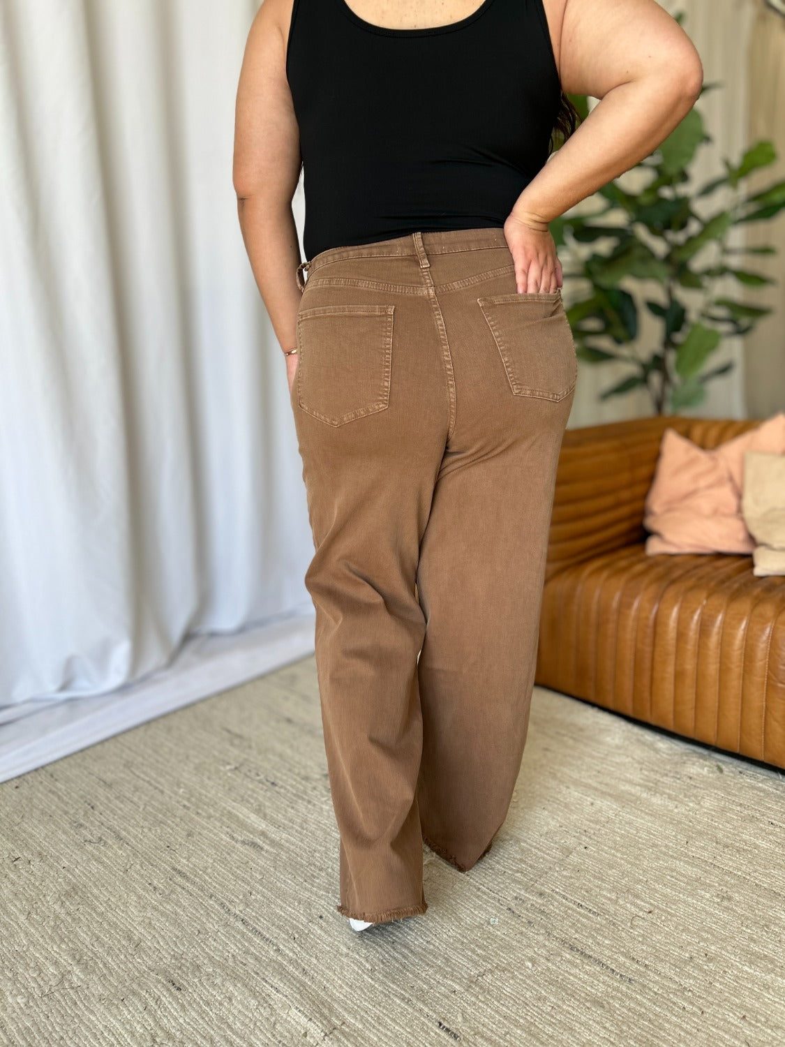 RFM Full Size High Rise Garment Dye Wide Leg Jeans - In Style Chics Boutique LLC