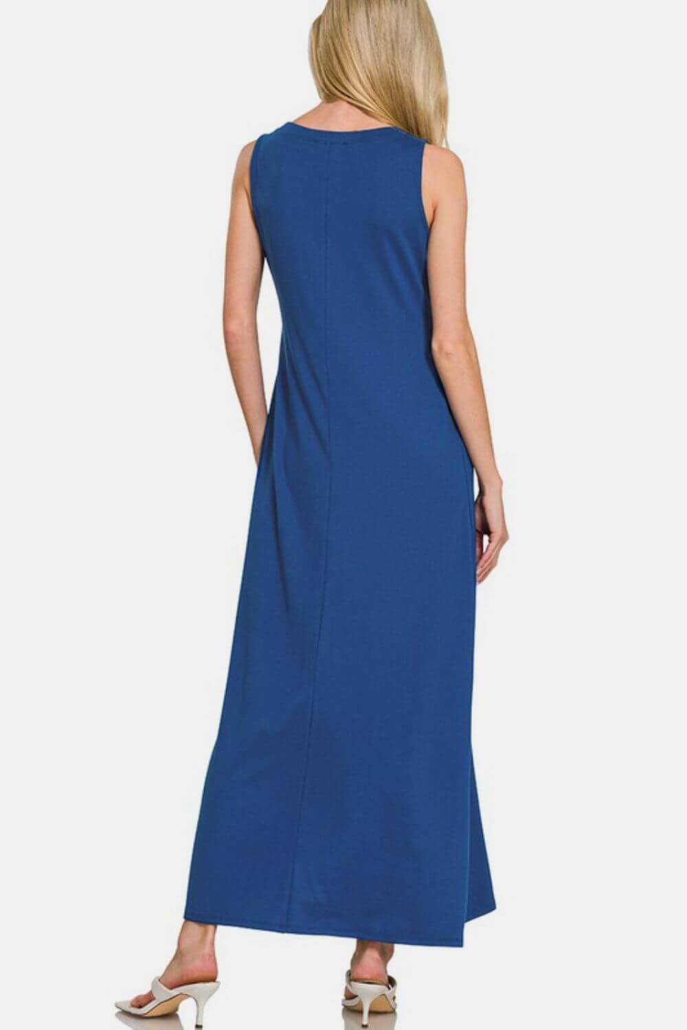 Navy Tank Dress - Scoop Neck Wide Strap - In Style Chics Boutique