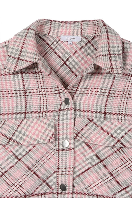 Plaid crop jacket for women - In Style Chics Boutique LLC