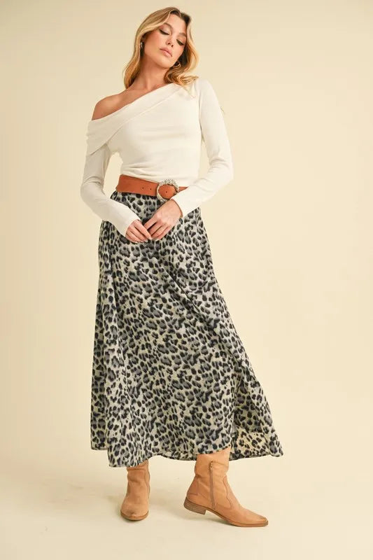 Leopard Midi Skirt - In Style Chics Boutique