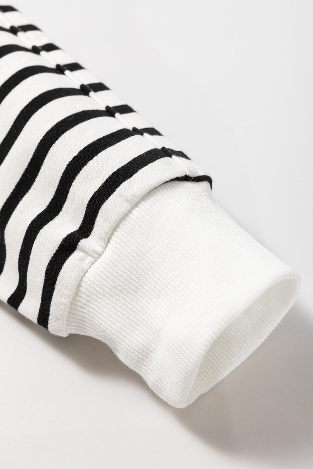 Black Stripe Raglan Sleeve Loose Split Sweatshirt - In Style Chics Boutique LLC