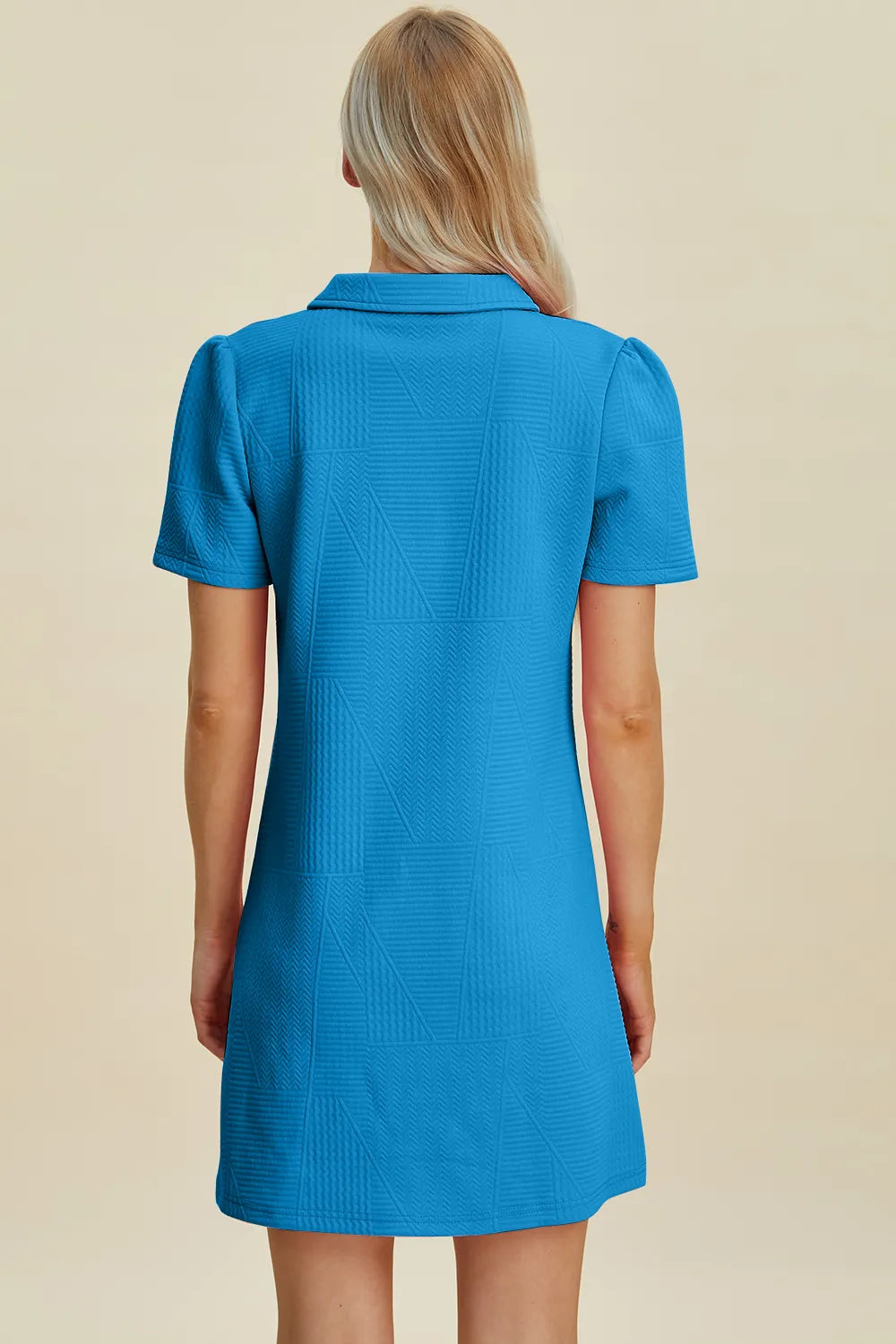 Textured Short Sleeve Dress - In Style Chics Boutique Women's Juniors Plus Size Clothes