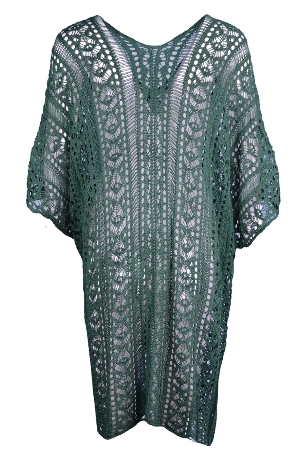 Cutout V-Neck Cover-Up with Tassel - More Colors! - In Style Chics Boutique LLC