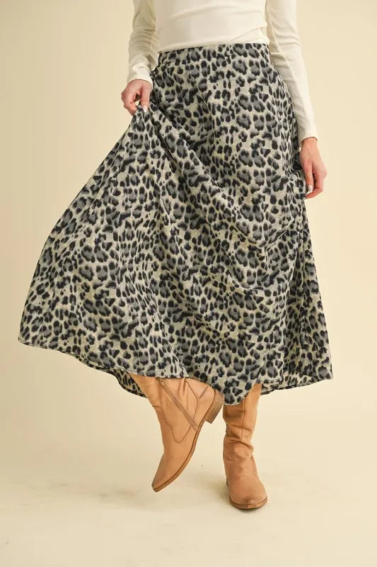 Leopard Midi Skirt - In Style Chics Boutique