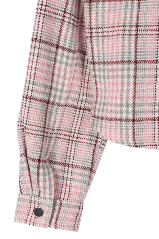 Plaid crop jacket for women - In Style Chics Boutique LLC