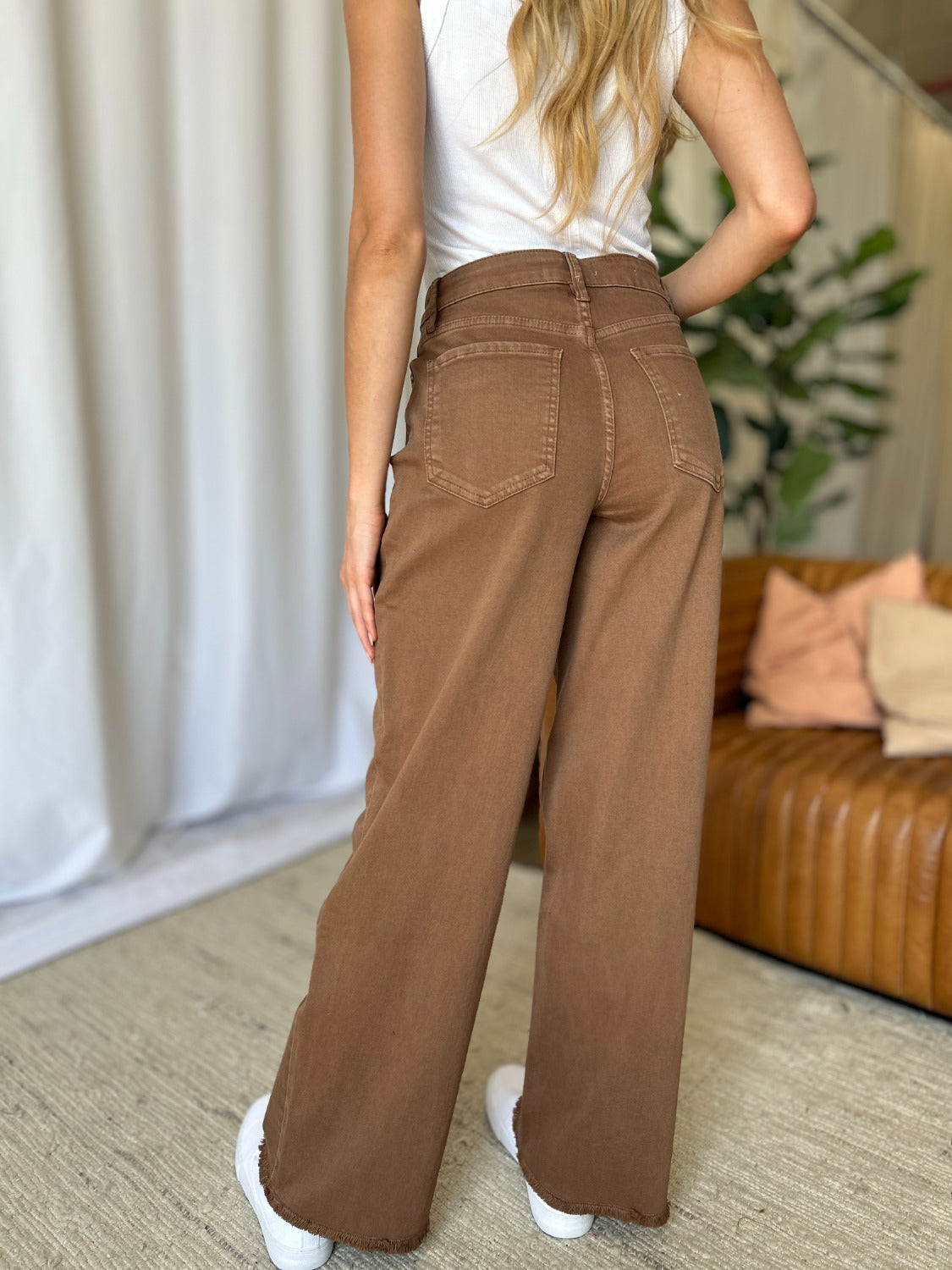 RFM Full Size High Rise Garment Dye Wide Leg Jeans - In Style Chics Boutique LLC