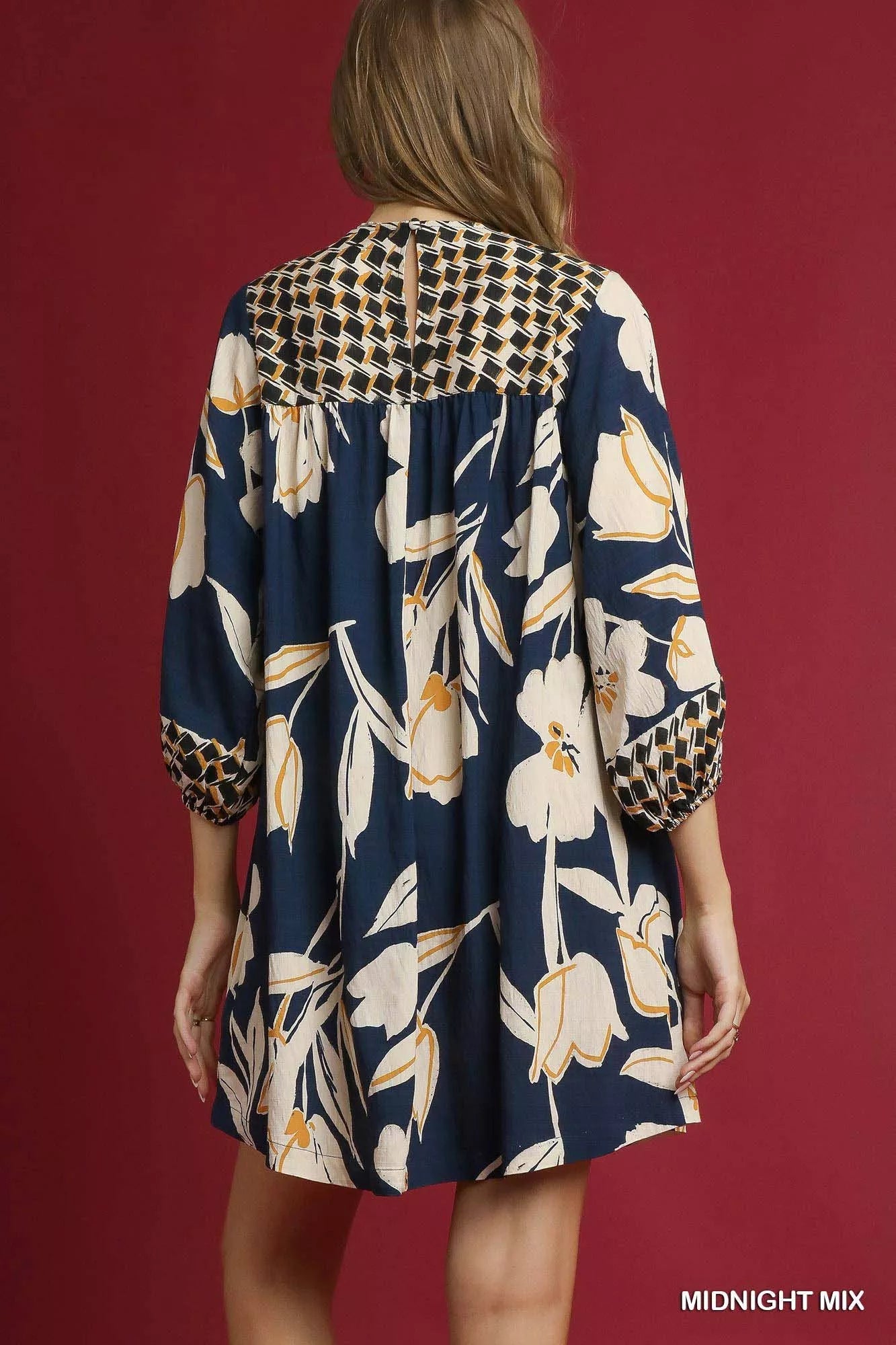 Floral High-Low Babydoll Dress at In Style Chics Boutique