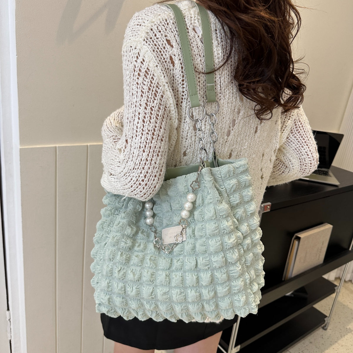 Bubble Textured Tote Bag - In Style Chics Boutique LLC