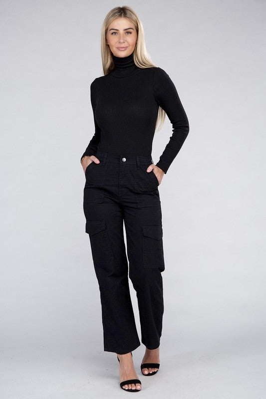 Everyday Wear Elastic-Waist Cargo Pants for Women - In Style Chics Boutique LLC