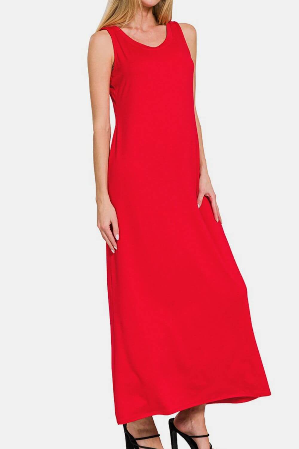 Red Tank Dress - Scoop Neck Wide Strap - LuLaRoe Alternative - In Style Chics Boutique Women's Juniors Apparel Online
