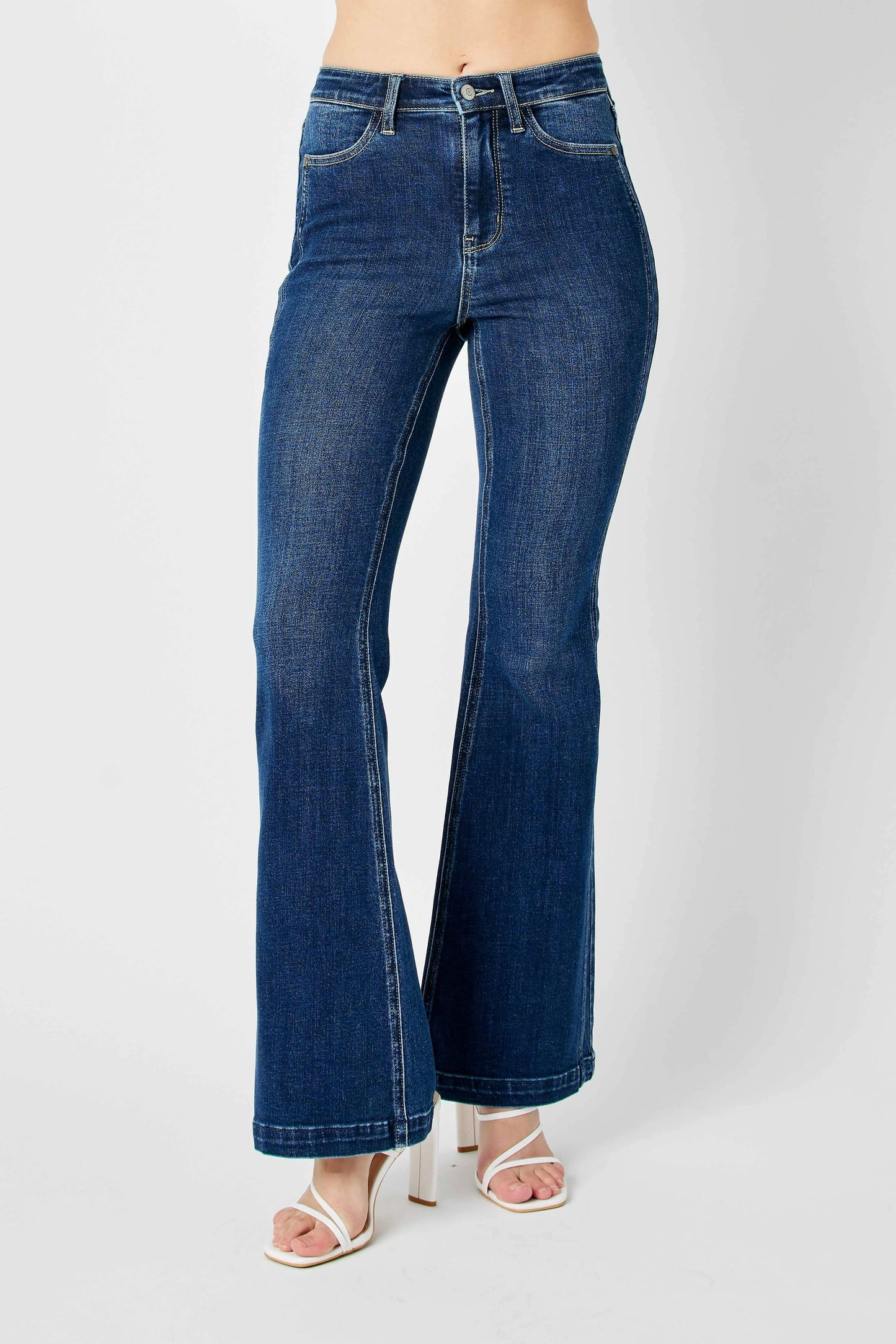 Judy Blue High Waist Angled Side Seam Flare Jeans - In Style Chics Boutique