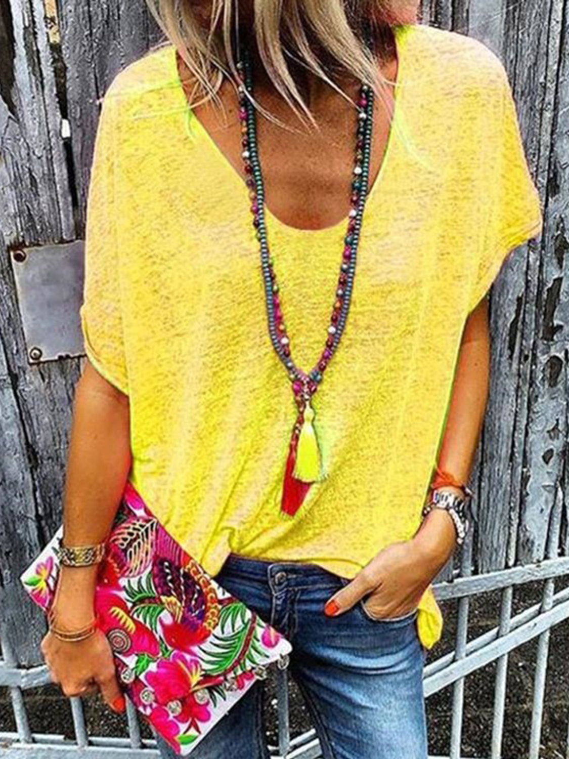 Full Size Scoop Neck Short Sleeve T-Shirt be- More Colors! - In Style Chics Boutique LLC