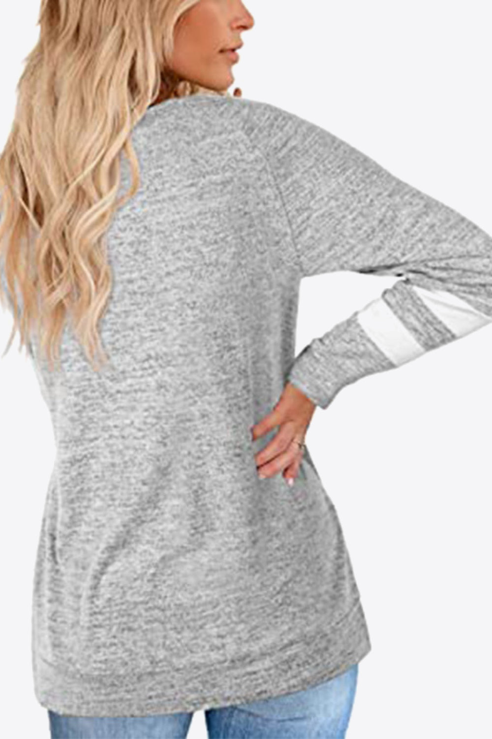 Striped Contrast Raglan Sleeve Top - In Style Chics Boutique LLC