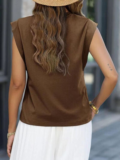 Cap Sleeve T-Shirt, Round Neck - In Style Chics Boutique