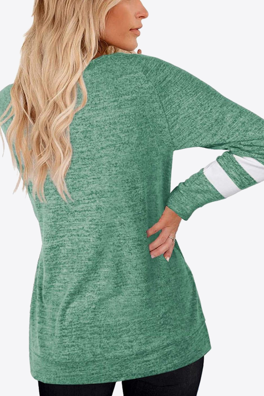 Striped Contrast Raglan Sleeve Top - In Style Chics Boutique LLC