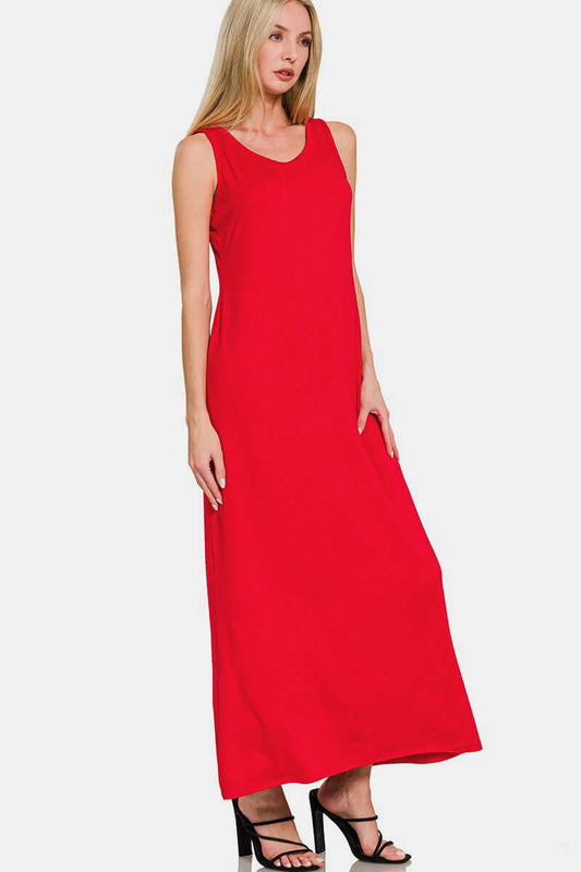 Red Tank Dress - Scoop Neck Wide Strap - LuLaRoe Alternative - In Style Chics Boutique Women's Juniors Apparel Online