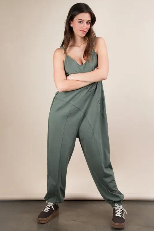 Sleeveless Knit Comfy Casual Jumpsuit - In Style Chics Boutique Women's Juniors Apparel Shop Cute Clothes Online