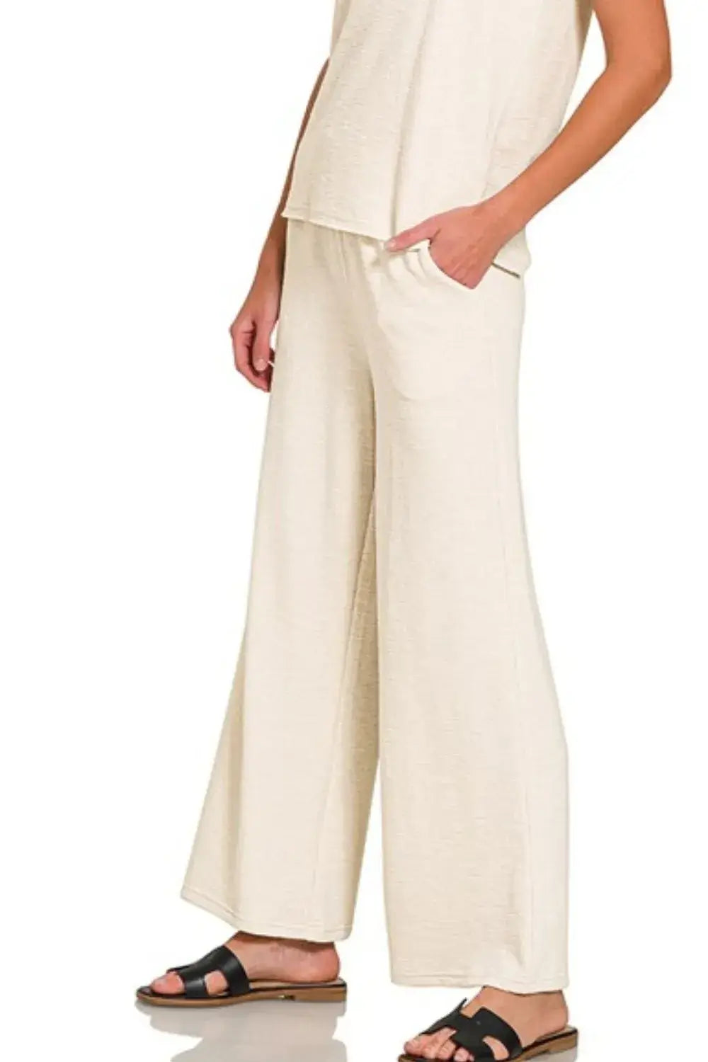 Cotton Slub Tank & Pants Set - Summer Outfits - In Style Chics Boutique Women's Juniors Apparel Online