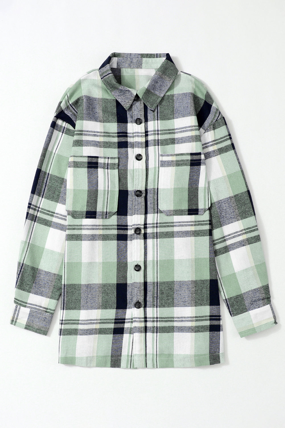 Pink Long Sleeve Collared Button Up Flannel Shacket - In Style Chics Boutique LLC