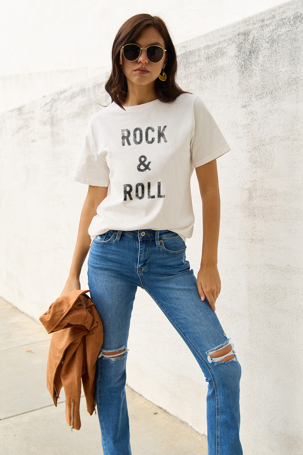 Simply Love Full Size ROCK & ROLL Short Sleeve T-Shirt - In Style Chics Boutique LLC