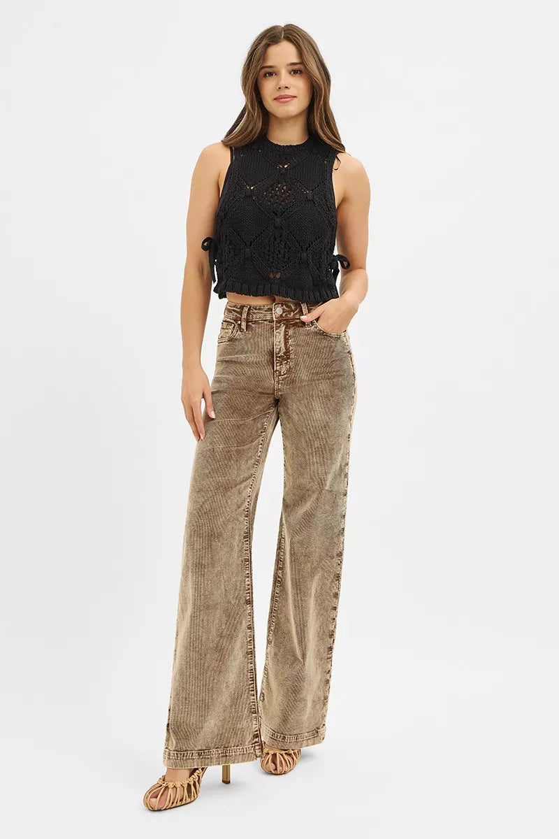 RISEN High Rise Wide Leg Corduroy Jeans at In Style Chics Boutique