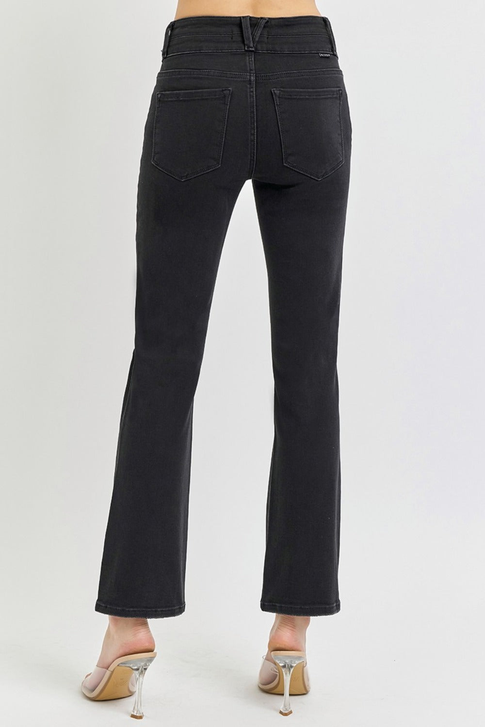 RISEN Full Size High Rise Wide Waistband Ankle Bootcut Jeans - In Style Chics Boutique LLC