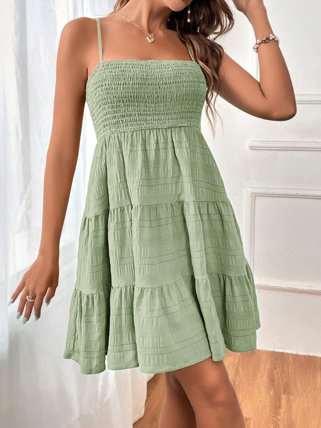 Smocked Tiered Sleeveless Mini Dress - More Colors! - In Style Chics Boutique LLC