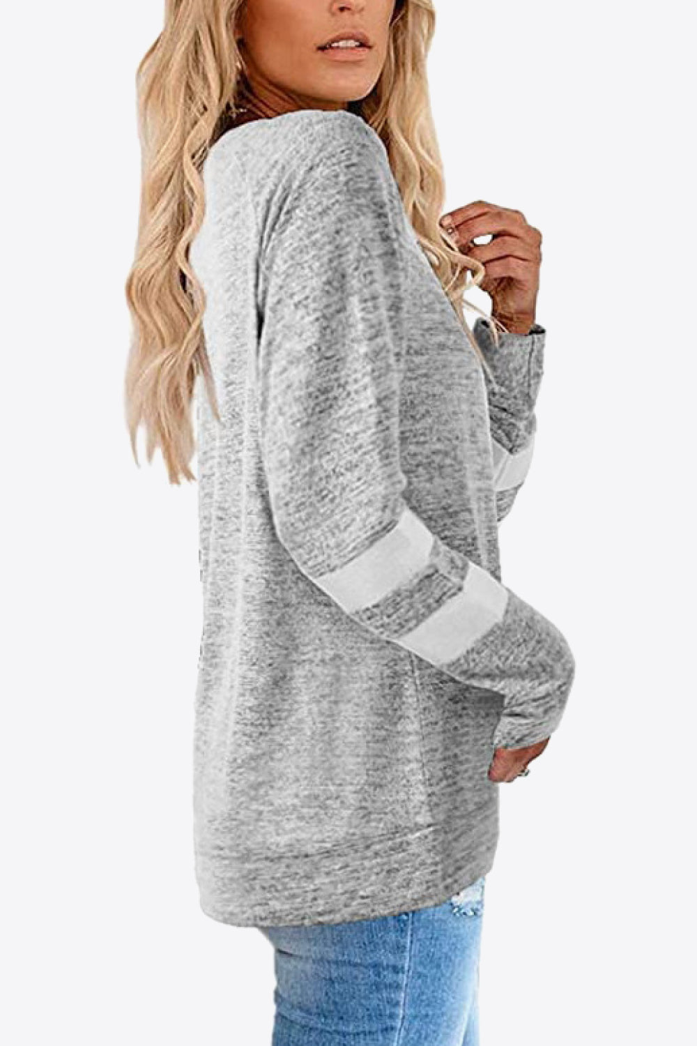 Striped Contrast Raglan Sleeve Top - In Style Chics Boutique LLC