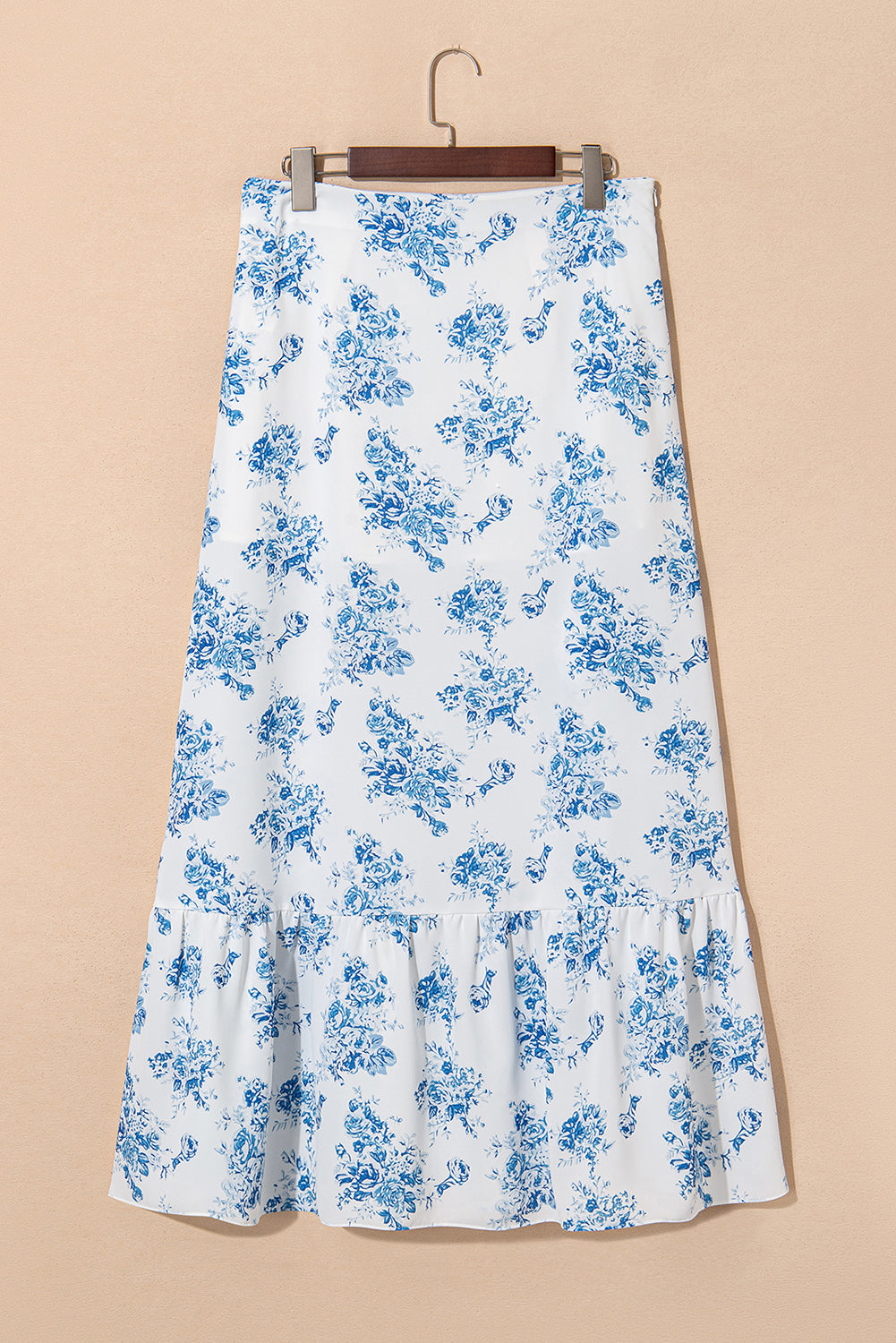 Boho Floral High Waist Ruffle Split Maxi Skirt - In Style Chics Boutique Women's Juniors Apparel Online