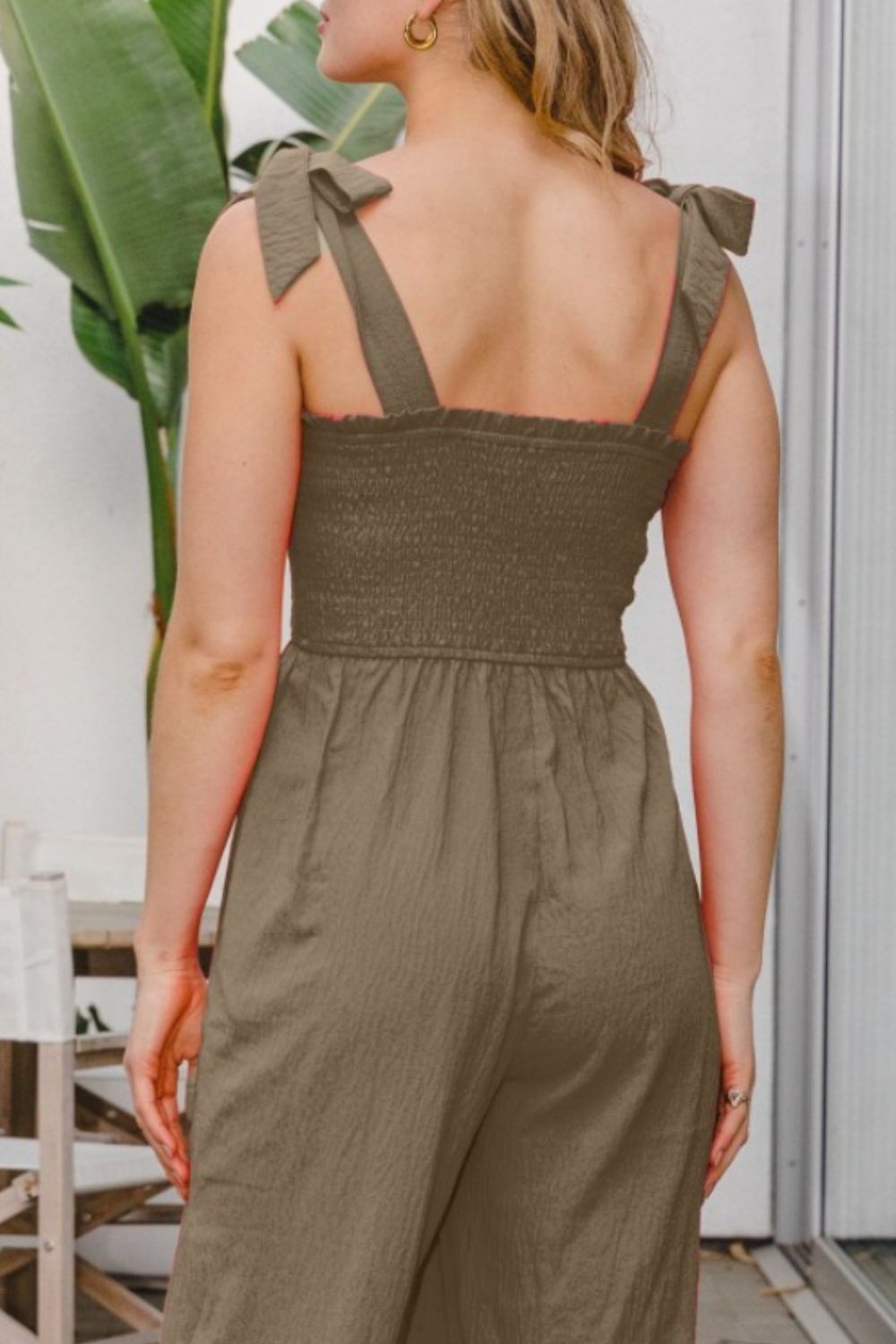 ODDI Bodice Smocked Sleeveless Jumpsuit - In Style Chics Boutique LLC