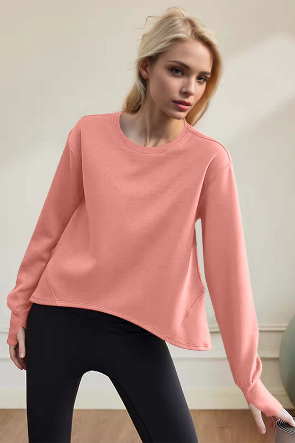 Basic Bae Air Scuba Round Neck Long Sleeve Sweatshirt - In Style Chics Boutique LLC
