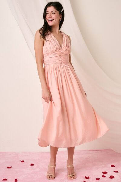 V-Neck Sleeveless Midi Dress - In Style Chics Boutique