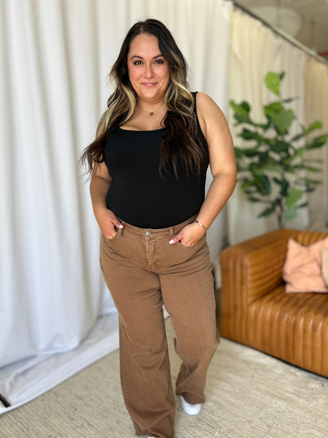 RFM Full Size High Rise Garment Dye Wide Leg Jeans - In Style Chics Boutique LLC
