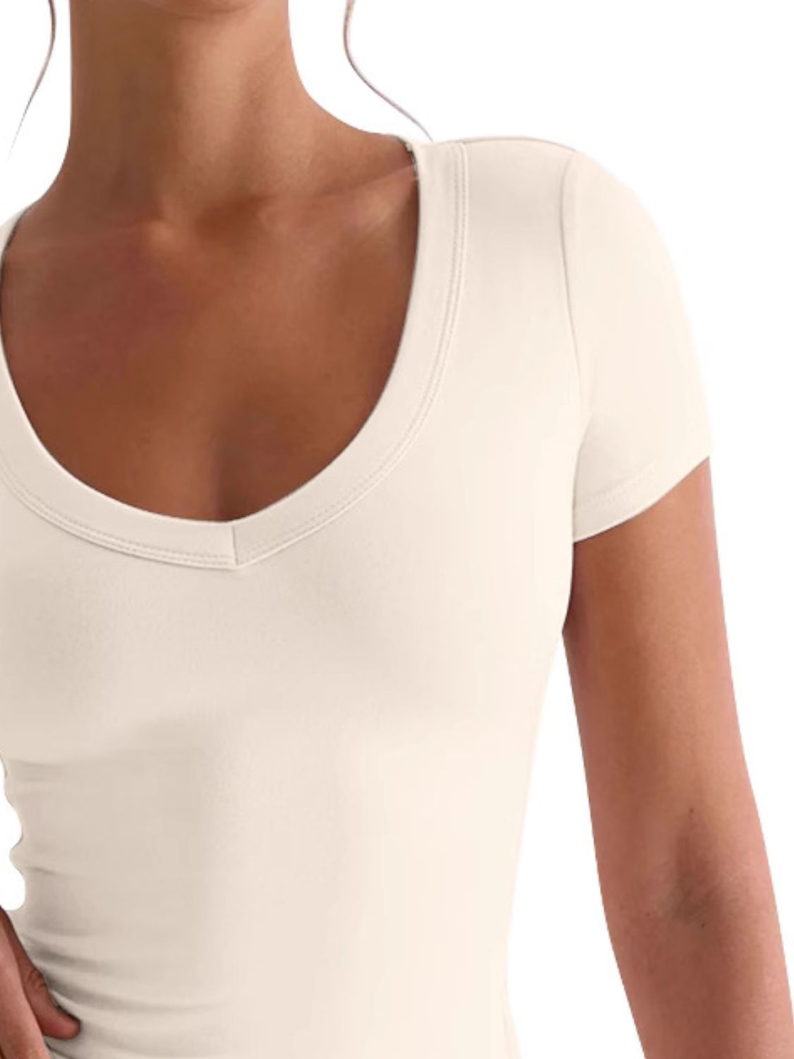 Lovelet Scoop Neck Short Sleeve T-Shirt - In Style Chics Boutique LLC