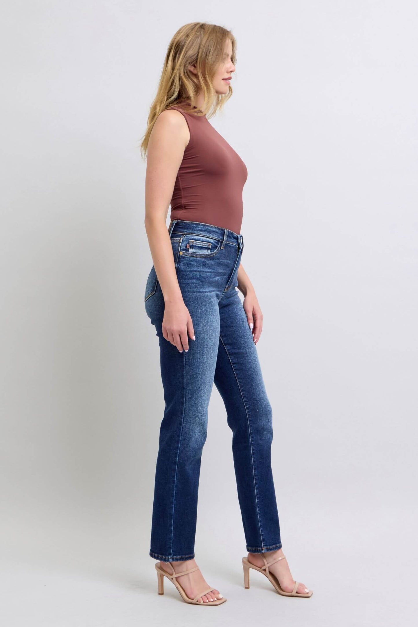 Judy Blue Full Size Washed Straight Leg Jeans with Pockets - In Style Chics Boutique LLC