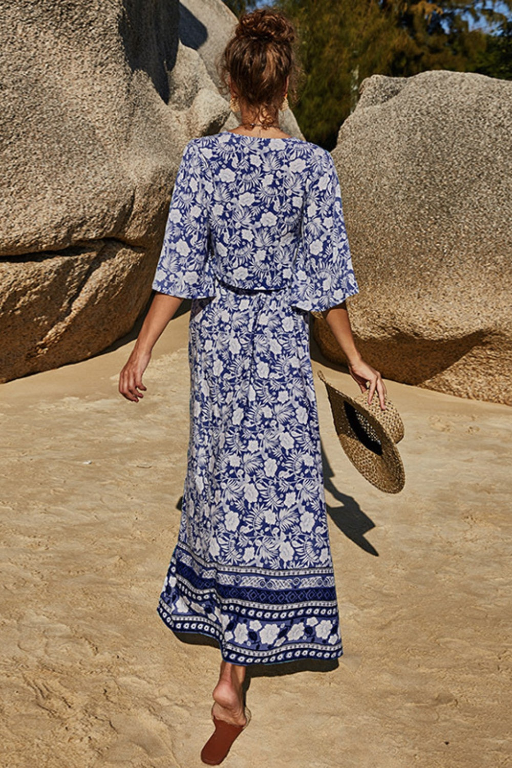 Printed Half Sleeve Top and Slit Skirt Set - More Colors! - In Style Chics Boutique LLC