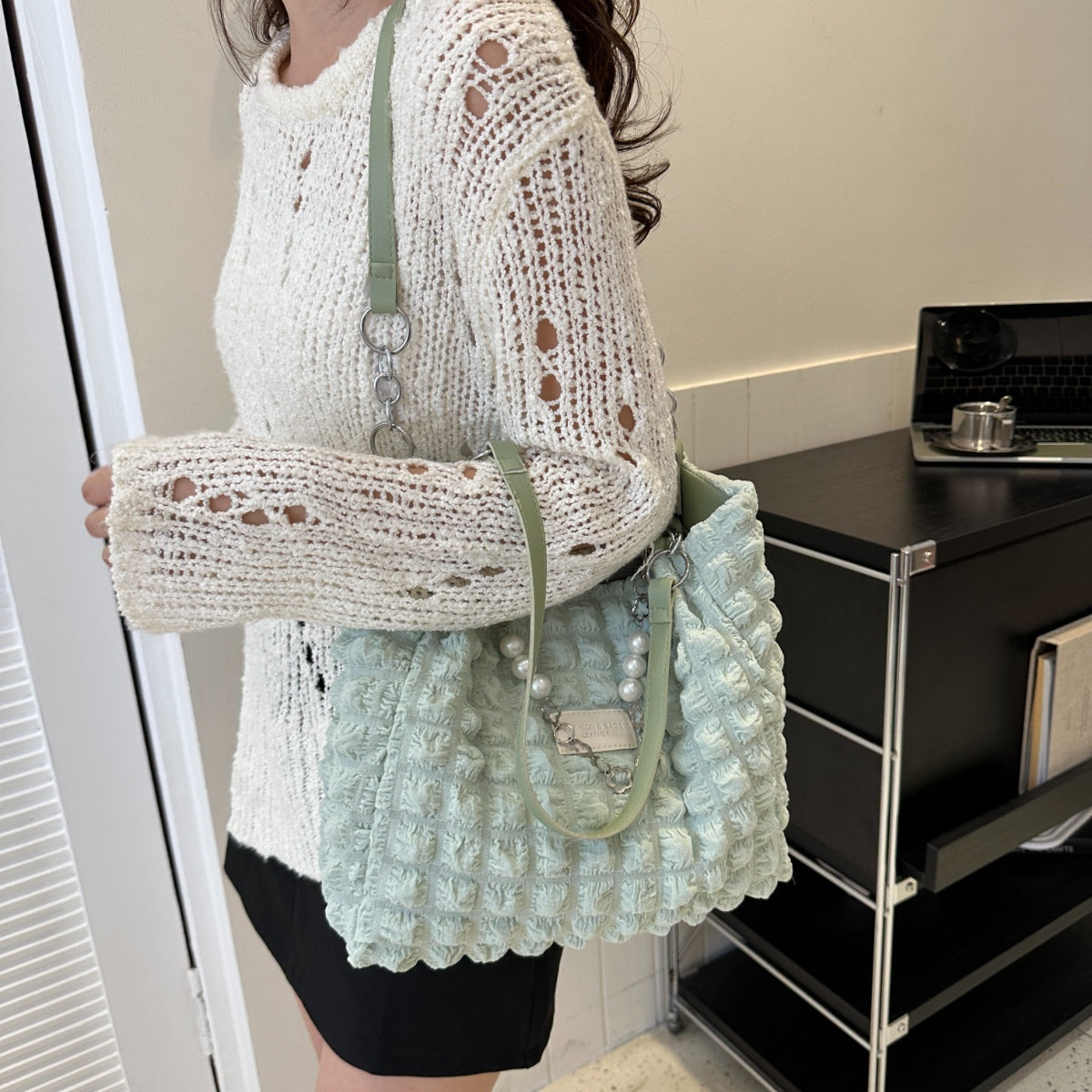 Bubble Textured Tote Bag - In Style Chics Boutique LLC