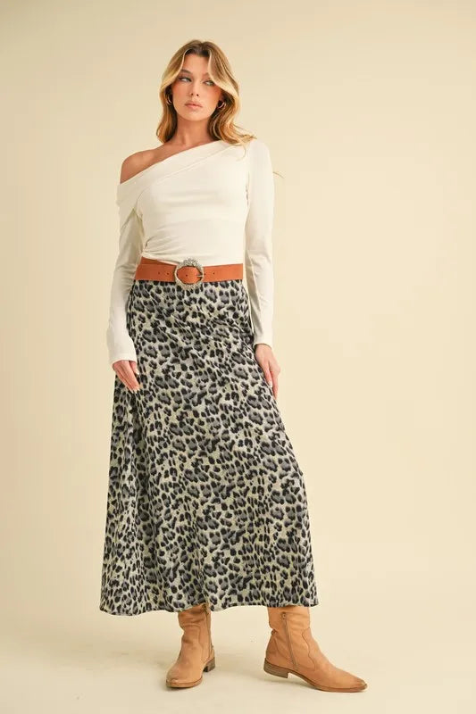 Leopard Midi Skirt - In Style Chics Boutique