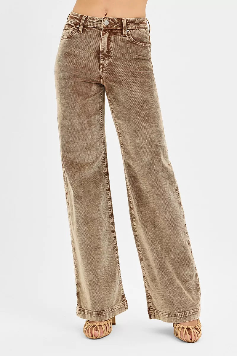 RISEN High Rise Wide Leg Corduroy Jeans at In Style Chics Boutique