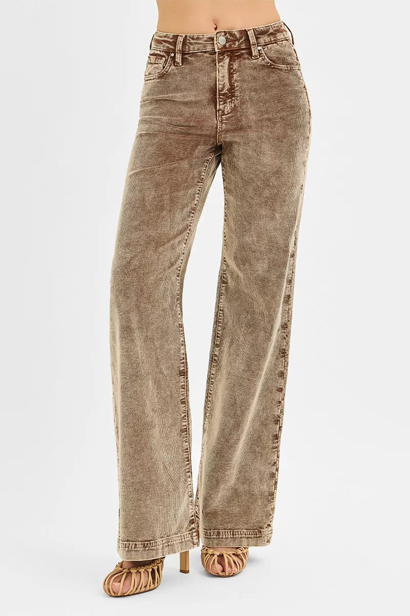 RISEN High Rise Wide Leg Corduroy Jeans at In Style Chics Boutique