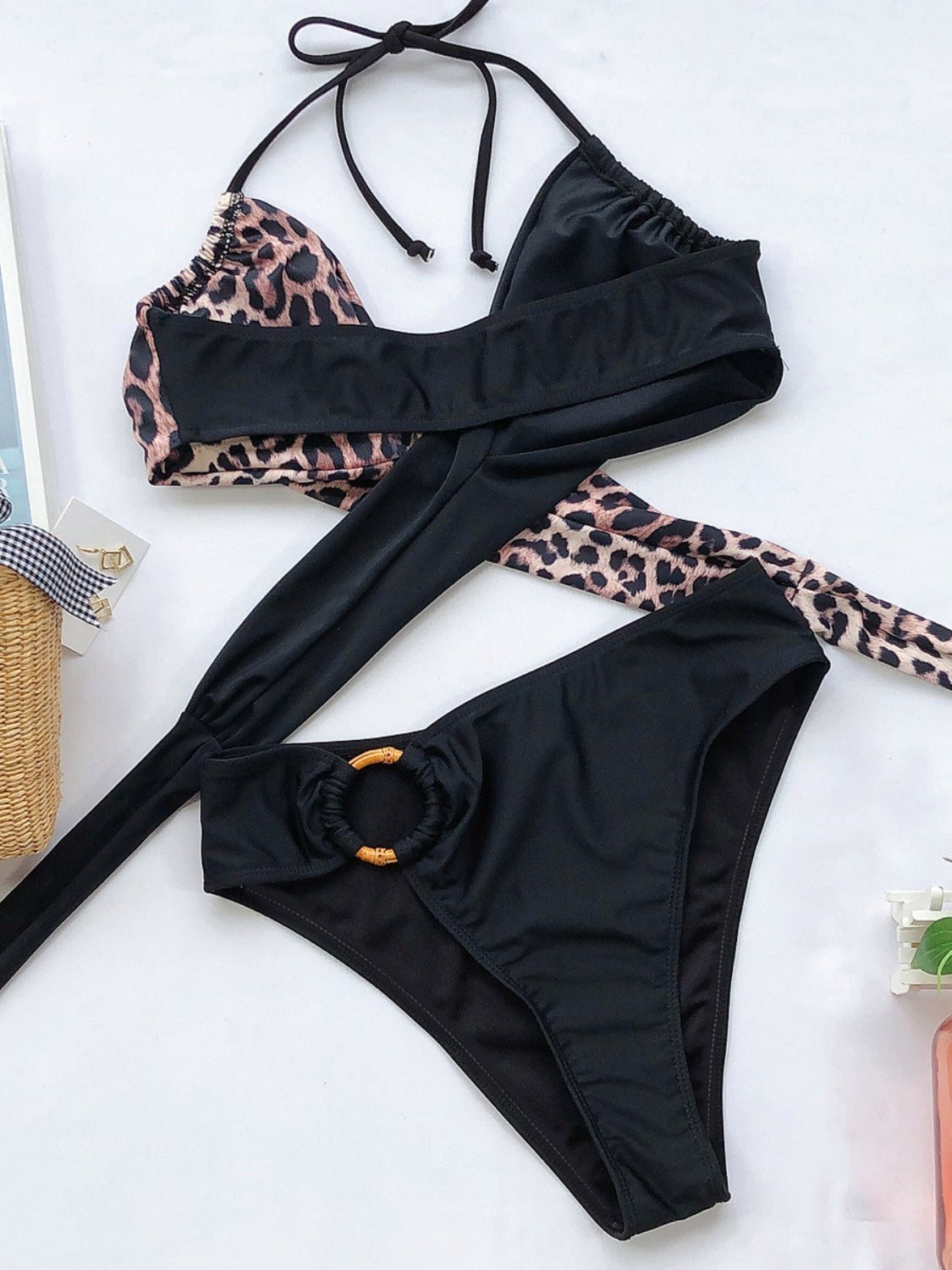 Halter Neck Two-Piece Bikini Set Also in Black! - In Style Chics Boutique LLC