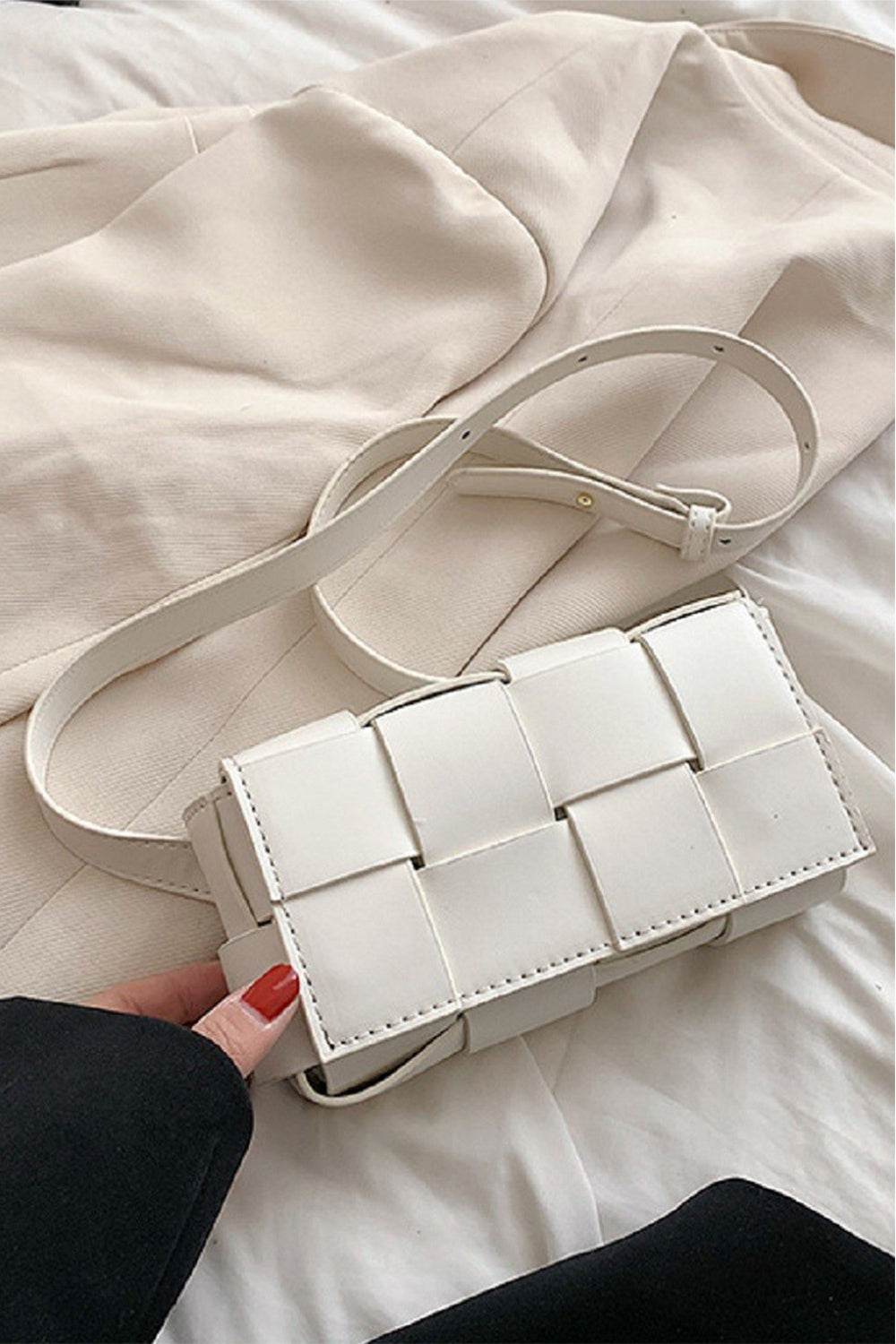 Zenana Vegan Leather Woven Crossbody Bag - In Style Chics Boutique LLC