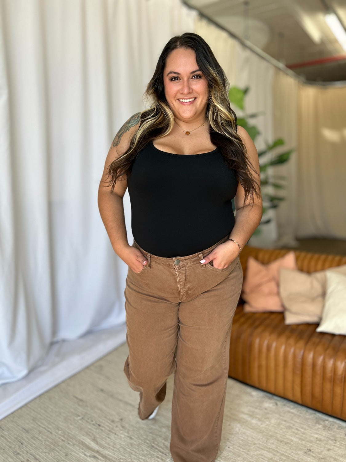 RFM Full Size High Rise Garment Dye Wide Leg Jeans - In Style Chics Boutique LLC