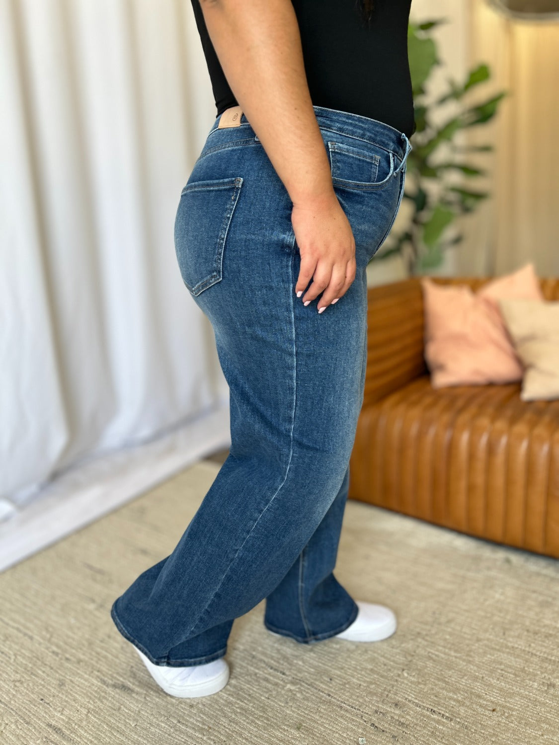 RFM Full Size High Rise Tummy Control Wide Leg Jeans - In Style Chics Boutique LLC