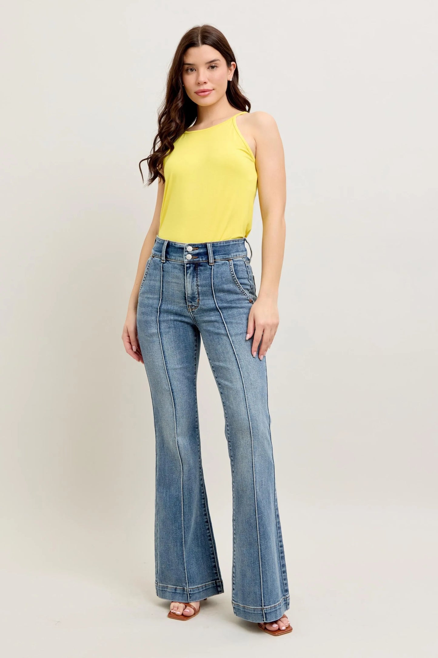 Judy Blue High-Waist Flare Jeans with Front Seam - In Style Chics Boutique Women's Juniors Plus Size Clothes